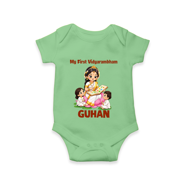  My First Vidyarambham Blessings Romper - GREEN - New Born (Chest 14")