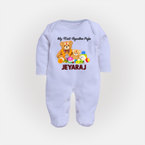  My First Ayudha Puja Teddy Joy Full Body Suit - BABY BLUE - New Born (Chest 7.5")