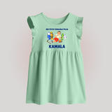 My First Ayudha Puja Toy World Baby Frock - MINT GREEN - 0 - 3 Months Old (Chest 17")