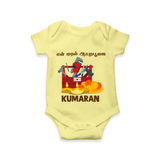  My First Ayudha Puja Tool Box Celebration Romper - PASTEL YELLOW - New Born (Chest 14")