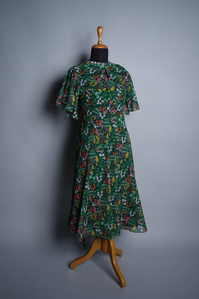 Year-end Sale : Forest green printed Casual wear