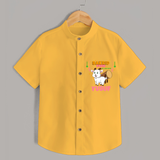 Celebrate The "Bakrid Fun All Day Long" Themed Personalized Shirt for Kids - YELLOW - 0 - 6 Months Old (Chest 21")