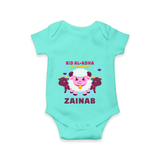 "EID AL-ADHA Blessings" Themed Personalized Romper - ARCTIC BLUE - 0 - 3 Months Old (Chest 16")