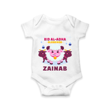 "EID AL-ADHA Blessings" Themed Personalized Romper - WHITE - 0 - 3 Months Old (Chest 16")