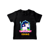 "Bakrid Celebrations" Themed Personalized Kids T-shirt - BLACK - 0 - 5 Months Old (Chest 17")