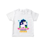 "Bakrid Celebrations" Themed Personalized Kids T-shirt - WHITE - 0 - 5 Months Old (Chest 17")