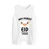 My First Eid Personalized Kids  Romper Suit – Custom Name Edition - WHITE - 0 - 5 Months Old (Chest 18")