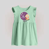 Personalized My First Eid Al-Adha Kids Baby frock – Festive Special Baby frock - MINT GREEN - 0 - 3 Months Old (Chest 17")