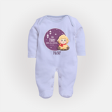 Personalized My First Eid Al-Adha Kids Fullbody suit – Festive Special Fullbody suit - BABY BLUE - New Born (Chest 7.5")