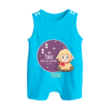 Personalized My First Eid Al-Adha Kids Romper Suit – Festive Special Romper Suit - SKY BLUE - 0 - 5 Months Old (Chest 18")