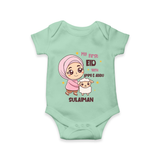 My First Eid with Ammi & Abbu – Personalized Kids Romper - MINT GREEN - New Born (Chest 14")