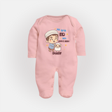 My First Eid Family Special Personalized Fullbody suit – Custom Name Print - BABY PINK - New Born (Chest 7.5")