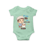My First Eid Family Special Personalized Romper – Custom Name Print - MINT GREEN - New Born (Chest 14")