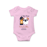 My First Eid with Parents Custom Kids Romper – Festive Wear - BABY PINK - New Born (Chest 14")