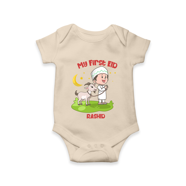Personalized My First Eid with Ammi & Abbu Romper - IVORY - New Born (Chest 14")