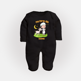 Personalized My First Eid with Ammi & Abbu Fullbody suit - BLACK - New Born (Chest 7.5")