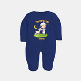Personalized My First Eid with Ammi & Abbu Fullbody suit - NAVY BLUE - New Born (Chest 7.5")