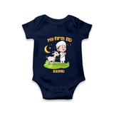 Personalized My First Eid with Ammi & Abbu Romper - NAVY BLUE - New Born (Chest 14")