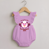 Its My First Eid Personalized Romper frock – Sheep Theme - BABY PINK - 0 - 3 Months Old (Chest 19")