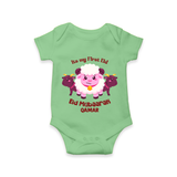 Its My First Eid Personalized Romper – Sheep Theme - GREEN - New Born (Chest 14")