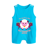 Its My First Eid Personalized Romper Suit – Sheep Theme - SKY BLUE - 0 - 5 Months Old (Chest 18")