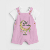 Eid Al-Adha Crescent Moon Personalized  Dungaree - BABY PINK - 0 - 5 Months Old (Chest 18")