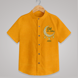 Eid Al-Adha Crescent Moon Personalized  Shirt - CHROME YELLOW - 0 - 6 Months Old (Chest 23")