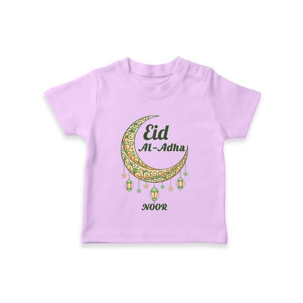 Eid Al-Adha Crescent Moon Personalized  T-Shirt - LILAC - 0-5 Months Old (Chest 17")