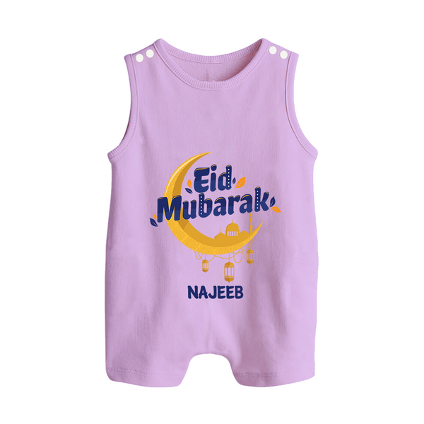 Eid Mubarak Crescent Moon Personalized Kids Romper Suit - LILAC - 0 - 5 Months Old (Chest 18")