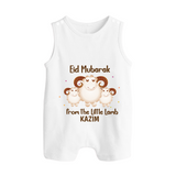 Eid Mubarak Little Lamb Personalized Romper Suit - WHITE - 0 - 5 Months Old (Chest 18")