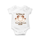 Eid Mubarak Little Lamb Personalized Romper - WHITE - New Born (Chest 14")