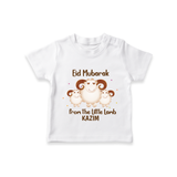 Eid Mubarak Little Lamb Personalized T-Shirt - WHITE - 0-5 Months Old (Chest 17")