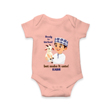 Ready for Qurbani Cute Boy Personalized Kids Romper - PEACH - New Born (Chest 14")