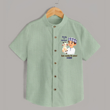Ready for Qurbani Cute Boy Personalized Kids Shirt - MINT GREEN - 0 - 6 Months Old (Chest 23")
