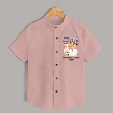 Ready for Qurbani Cute Boy Personalized Kids Shirt - PEACH - 0 - 6 Months Old (Chest 23")