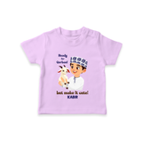Ready for Qurbani Cute Boy Personalized Kids T-Shirt - LILAC - 0-5 Months Old (Chest 17")