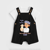 Ready for Qurbani Cute Boy Personalized Kids Dungaree - BLACK - 0 - 5 Months Old (Chest 18")