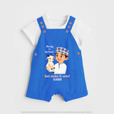 Ready for Qurbani Cute Boy Personalized Kids Dungaree - COBALT BLUE - 0 - 5 Months Old (Chest 18")