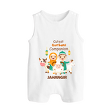 Cutest Qurbani Companion Personalized Eid Kids Romper Suit - WHITE - 0 - 5 Months Old (Chest 18")