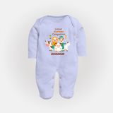 Cutest Qurbani Companion Personalized Eid Kids Fullbody suit - BABY BLUE - New Born (Chest 7.5")