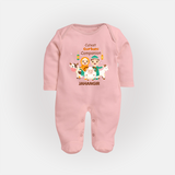 Cutest Qurbani Companion Personalized Eid Kids Fullbody suit - BABY PINK - New Born (Chest 7.5")