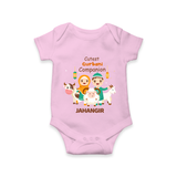 Cutest Qurbani Companion Personalized Eid Kids Romper - BABY PINK - New Born (Chest 14")