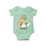 Cutest Qurbani Companion Personalized Eid Kids Romper - MINT GREEN - New Born (Chest 14")