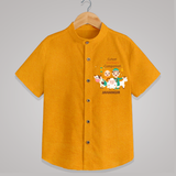 Cutest Qurbani Companion Personalized Eid Kids Shirt - CHROME YELLOW - 0 - 6 Months Old (Chest 23")