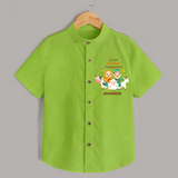 Cutest Qurbani Companion Personalized Eid Kids Shirt - LIME GREEN - 0 - 6 Months Old (Chest 23")