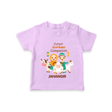 Cutest Qurbani Companion Personalized Eid Kids T-Shirt - LILAC - 0-5 Months Old (Chest 17")