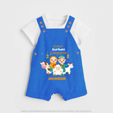 Cutest Qurbani Companion Personalized Eid Kids Dungaree - COBALT BLUE - 0 - 5 Months Old (Chest 18")