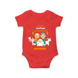 Cutest Qurbani Companion Personalized Eid Kids Romper - RED - New Born (Chest 14")