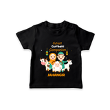 Cutest Qurbani Companion Personalized Eid Kids T-Shirt - BLACK - 0-5 Months Old (Chest 17")