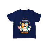 Cutest Qurbani Companion Personalized Eid Kids T-Shirt - NAVY BLUE - 0-5 Months Old (Chest 17")